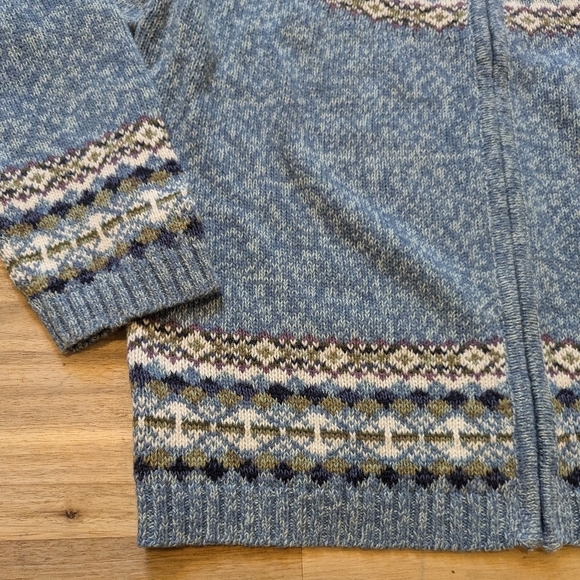 Vintage Fair Isle Holiday Zip -up Sweater - Picture 5 of 8